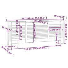 vidaXL Cubierta de radiador de MDF de 205 cm - Blanco - Ver 9