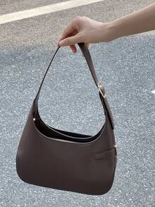 Niche Design Underarm Bag, Chic & Versatile Commuter Shoulder Bag & Handbag - Coffee - View 5
