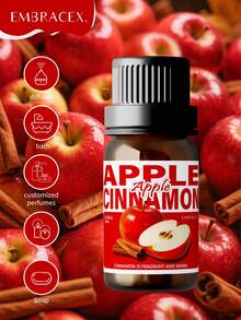 EMBRACEX. 10ml Apple Cinnamon Essential Oil, Apple Cinnamon Fragrance, Warm Scented Oil, Suitable For Aroma Diffuser, Candle Making, Home Fragrance, Fabric Spray, Suitable For Daily Use, Long-Lasting Scent, Great Gift - Apple Cinnamon - View 9
