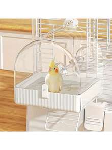 鹦鹉浴缸、洗澡盆、喂食盘、鸟舍、浴室、大浴缸、浴室适合虎斑牡丹、蜀葵、雀科、珍珠鸟等中小型鸟类。