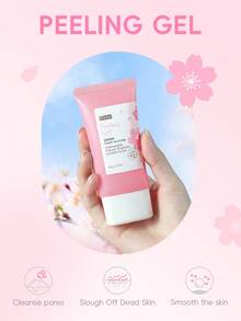 FENYI 4pcs Finei Japanese Cherry Blossom Exfoliating Gel, 60g Pore Minimizing Scrub Cream, Gentle Exfoliating Scrub, Non-Irritating, Moisturizing Brightening Facial Cleanser, Suitable For All Skin Types, SPA Self-Care, Gift For Girlfriend, Facial Care - 4pcs - View 7