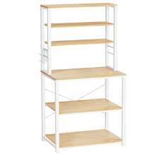 VASAGLE Baker's Racks - Beige Chêne, White Classique - View 6