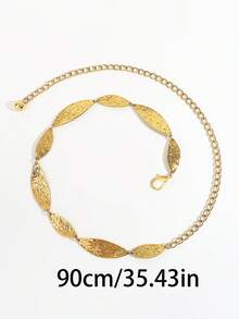 1 peça/2 peças Corrente de Cintura Feminina Personalizada Assimétrica com Placa de Metal, Disponível em 3 Tamanhos: 90cm/110cm/120cm, Decoração de Rua Vintage Adequada para Vestidos de Verão, Outono, Volta às Aulas, Inverno, Halloween, Natal, Decoração de Ano Novo, Presente - Borboleta - Visão 15