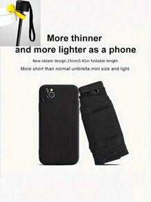 1pc Small Folding Umbrella, Mini Pocket Waterproof Portable Travel Umbrella, Sunshade Umbrella Women Sunscreen UV Sunscreen Umbrella 2 In 1 Mini Six Fold Ultra Light Compact Portable, Mini Travel Umbrella, Compact Portable Sunny And Rainy Dual Purpose Umbrella, Wind Shade, 99% UV Protected