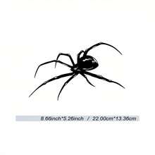 1pc- Vinyl Spider Car Sticker, Waterproof Warning Sticker, Suitable For Vehicle Doors And Windows, Durable Adhesive Car Decoration, Halloween Sticker - one-size - View 3