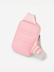 Balabala Bolso bandolera para niños, estilo color block, mochila ligera - blanco rojo - Ver 3