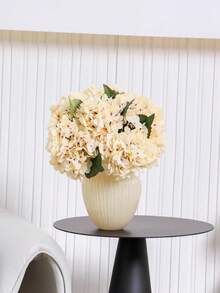 MEHELANY 6支仿真绣球花束，假花植物，房间装饰，秋季花园装饰，餐桌装饰，生日派对装饰，婚礼篮，新娘捧花，家居装饰，餐厅，卧室，窗台装饰，花瓶装饰，情人节礼物，新年装饰，户外花园，返校季 - 香檳色 - 查看 5