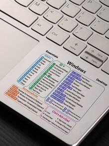 1 件透明键盘快捷键贴纸，适用于笔记本电脑，初学者必备，释放记忆！3.15 X 3.15 英寸 / 8 X 8 厘米