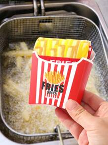 1 Pair Novelty French Fry Box Design Crew Socks, 2025 Autumn/Winter New Unisex Long Socks, Creative Food Inspired Design, Soft & Comfortable, Perfect Gift For Back To School, Birthday, Thanksgiving, Halloween, Christmas, Carnival, Valentine's Day, Family Gathering, Party, Fashionable & Casual Everyday Wear, Fall