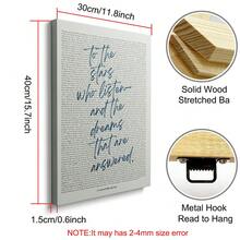 1 件无框/带框 ACOTAR 书卷气墙壁艺术海报帆布印刷简约书籍名言画，适合读书俱乐部、现代家居卧室宿舍公寓装饰 - 彩色 - 查看 12