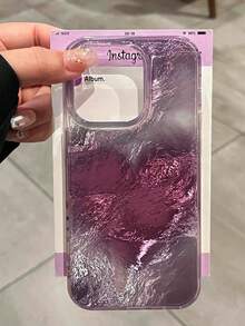 غطاء هاتف عصري بطبعة تدرج صبغة الربط ذو طلاء معدني راقي، بنمط قلب بلون بنفسجي، متوافق مع أجهزة آبل 11/12/12 برو، 13/14/15، بنفسجي 13 برو/14 برو/15 برو، مضاد للسقوط 12 برو ماكس/13 برو ماكس/14 برو ماكس/15 برو ماكس، غطاء ناعم 16/16 برو/16 برو ماكس