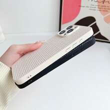 2-In-1 Knitted Texture Shockproof Protective Phone Case, Compatible With Iphone 11 12 13 14 15 16 Pro/Pro Max Series - Multicolor - View 4