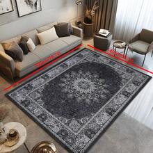 1pc Luxury Elegant Classic Geometric Floral Striped Bohemian Area Rug, Vintage Black & Gray Rectangular Soft Faux Wool Washable Carpet, Suitable For Living Room, Bedroom, Entryway, Bathroom, Hallway, Patio, Kitchen, Indoor Outdoor, All Season Large Size Mat, Home Decor - Multicolor - View 19