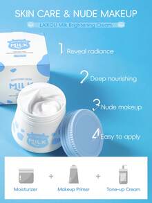 55g 3pcs Set Laikemei Whitening Milk Brightening Face Cream, Evens Skin Tone, Moisturizing, Fades Spots, Suitable For Women, Moms, Wives, Sisters, Teens, Girlfriends, Brightens Complexion, Skincare, Mom Gift