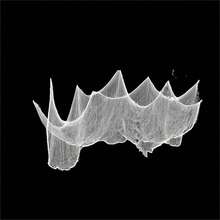 1pc/10pcs Black & White + Spider Web Mesh, Dark Mysterious Style + Sheer Fabric + Asymmetrical Net Structure + Draped Ruffle Effect / Lightweight Translucent Feel + For Creating Spooky Ambiance + Halloween Spider Web Decor, Suitable For Halloween Party, Party Venue Decoration, Porch / Staircase Decoration