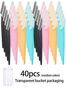 12/24/40 件不锈钢修眉刀 - 无香型多功能脱毛工具，易于撕碎，无香型精密刀片，可打造完美眉形，修眉刀