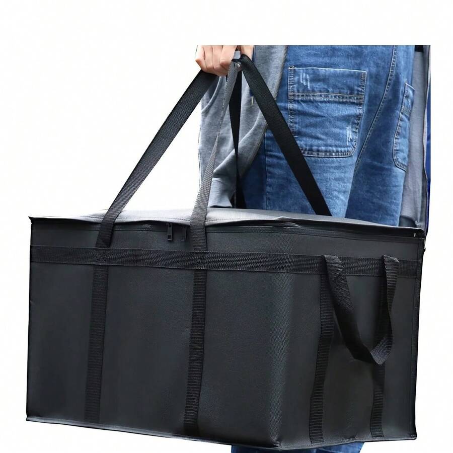 ZBEZBE Insulated Food Delivery Bags, XXXL Hot And Cold Pizza Delivery Bags, Commercial Large Capacity Insulated Bags, Doordash Catering Cooler Bags, Party Warmers - màu đen - Xem 1