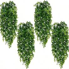 4Pcs Fake Hanging Plants Fake Plants  Fake Vines Artificial Decor For Indoor Outdoor Party Wall Porch Wedding Decoration - màu xanh lá - Xem 1