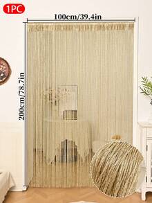 1 rèm cửa sợi bạc sáng bóng, rèm cửa sợi bạc sáng bóng hình quả bóng mềm mại, đồ trang trí treo tua rua sáng bóng, thích hợp trang trí nhà cửa, áp dụng thiết kế vách ngăn tuyến tính, phông nền đám cưới thanh lịch, vải phủ mềm mại, trang trí phòng và nhà cửa, dễ lắp đặt | Trang trí mùa thu, trang trí phòng - Rèm cửa tuyến tính phẳng nhiều màu bạc - Xem 17