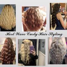 Three Barrel Curling Iron Wand Hair Waver, 1 Inch Ceramic Tourmaline Triple Barrels, Beach Wave Hair Curler, With Dual Voltage Crimper Hair Tool