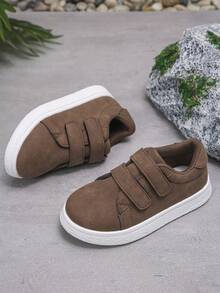 1 Pair Casual Outdoor Student Spring/Autumn Unisex Children Comfortable Non-Slip Fashion Flat Sports Shoes - Brown - View 3