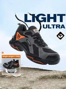 Dian Sen Christmas Gift Lightweight Steel Toe Safety Shoes, Men's Work & Sports Shoes, Easy To Wear Work Safety Boots, Breathable Sports Work Shoes, Men's Boots, Work Safety Shoes, Men's Safety Boots, Anti-Smash Work Shoes - New Black Insole - View 8