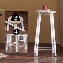 SoBuy OGT22-WN, Bar Set-1 Bar Table And 4 Stools, Home Kitchen Breakfast Bar Set Furniture Dining Set - White - View 4