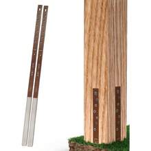 Pack Of 4 Easy Fence Post Repair Kit (To Fix 2 Broken Wood Posts), Quick And Simple To Install, Effective, Durable Steel Stakes - Pack of 2 | Fence Post Repair | Fix 1 Wood Post - View 1