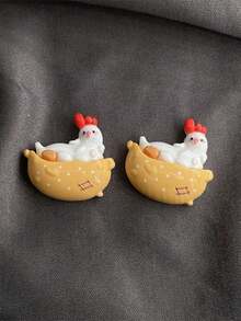 1/3 Sets [8 Pieces Per Set] Cute Chick & Egg Pattern Refrigerator Magnets - 3D Stereoscopic, Multicolor Style, Fried Egg, Scrambled Egg, Chick Icon Adorable Magnets, Suitable For Decorating Office, Kitchen, Whiteboard, Storage Cabinet, Dishwasher, Home Decor, Valentine's Day Gift