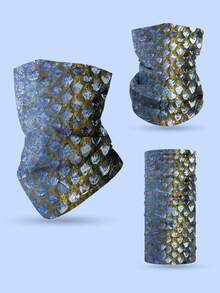 Airkeet 2pcs Set Outdoor Sunblock Neck Gaiter Quick-Drying Multifunctional Headband Breathable Neck Warmer For Cycling, Sports.