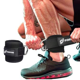 1 pieza Correa para el tobillo para máquinas de cable, manguito para el tobillo de fitness para estiramientos de piernas, ejercicios de glúteos y caderas, adecuado para mujeres y hombres