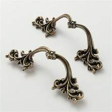 1 Pc European Style Zinc Alloy Retro Bronze Ancient Silver Handle Furniture Cabinet Door Handles Cupboard Wardrobe Door Pulls Drawer Knobs Wine Cabinet Handle Furniture Hardware