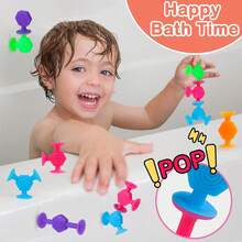 60/80/100PCS Sensory Buliding Fidget Toys For Kids,Suction Bath Toys For Baby, ,With Storage Box, Halloween Party Gifts,Birthday Gifts For 4 5 6 Year Old Boys Girls - Multicolor - View 9