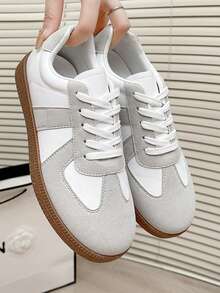 Zapatos deportivos con cordones de moda para adolescentes, zapatillas deportivas casuales para exteriores