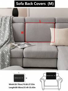 1 pièce Housse de canapé extensible, housse de siège de canapé antidérapante et couvrant entièrement, convenant pour toutes les saisons, housse de canapé en tissu épaissi, lavable en machine, anti-poussière, adapté aux animaux de compagnie, protecteur de canapé décoratif, réglable pour canapé d'angle, chambre à coucher, bureau, salon, canapé en L et canapé 1/2/3/4 places - Gris pâle - Voir 14