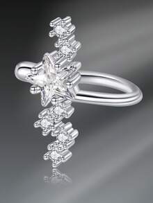 CIZME 1PC Silver Ear Cuff Earrings For Women,Ear Cuff Non Piercing Cartilage Clip Cuff Earrings Fake Earrings,Ear Cuffs For Women Non Piercing Silver Cuff Earrings, Clip On Cartilage Wrap Earring Adjustable Earrings Set, Hypoallergenic Fake Earrings,Clip On Cartilage Earrings For Sensitive Ears,Silver Ear Wrap Earrings For Helix Cartilage - Silver - View 30