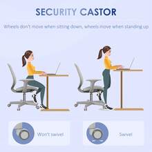 Vinsetto Office Chair, Breathable Mesh Swivel Desk Chair With Adjustable Height For Home Office, Study, Grey - Grey - View 4