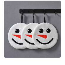 1 Stück Schneemann Handtuch. Weihnachts-Neuheit, weiches saugfähiges Küchen-/Badezimmer Handtuch zum Trocknen. Schnell trocknend, dekoratives Handtuch zum Aufhängen, geeignet für Badezimmer und Küche