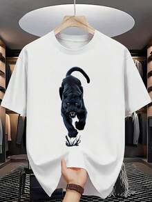 Summer Men's Fashion Pattern Short Sleeve-Shirt With Letter Print H1DT - White - View 7