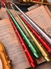 Świąteczne świece bożonarodzeniowe, bałwan z motywem bożonarodzeniowym, Mikołaj, wzory choinkowe, idealne do dekoracji świątecznych, na kolację, bankiet – bez pojemnika w zestawie. Dekoracje świąteczne do domu, dekoracje do pokoju, prezenty świąteczne.