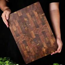 1pc Premium Rosewood Cutting Board - Double-Sided Hygienic, Essential For Kitchen, Suitable For Cutting Meat, Cheese, Bread, Vegetables And Fruits - Rustic Design, Natural Wood Grain, Ideal For Home And Professional Use, Smooth Texture Food Preparation Board