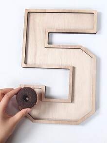 1Pc Wooden Birthday Digital Shaped Serving Tray Including Number 0-9,Class Of 2026 Wooden Pallet,Small Snack Tray,Jewelry Storage Tray,Fruit Tray,Congrats Grad Party Decor,Anniversary Decorations,18th/21th/30th/40th/50th/60th/70th Birthday Party Supplies,Candy Dessert Wooden Tray,2026 New Year Decor,New Year's Eve Party Supplies