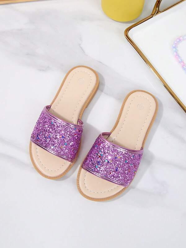 1 Pair Soft & Comfortable Fashion Girls Low-Top Flat Slippers, Suitable For Casual & Holiday Wear
