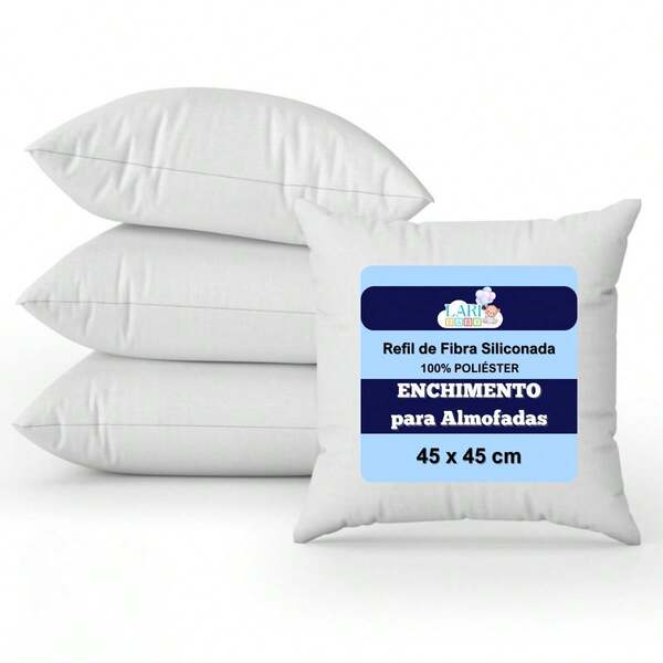 Refil De Almofada 45x45 Enchimento Fibras Siliconada