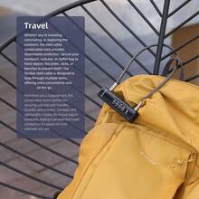 1个黑色4位便携式防盗密码锁，防水挂锁，防盗锁，重型金属户外挂锁，商务旅行必备行李锁，非常适合户外骑行、储物柜、围栏、工具箱、背包等。 - 彩色 - 查看 6