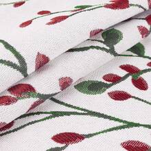 2 Pcs Classical Embroidery Jacquard Teal Decoration Throw Pillow Cover Pattern Pillow Cases For Outdoor Indoor - Red Flower - View 3