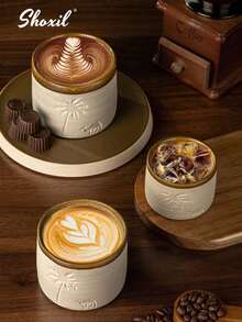 shoxil 1 pieza Taza de café del Día Nacional de Arabia Saudita, taza de espresso de cerámica rústica, recuerdo creativo de cerámica, taza de agua con camello del desierto