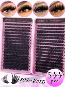 544/640 Stücke D-Curl Flauschige Künstliche Wimpern, Hohe Kapazität, Geeignet zum Erstellen von dichtem, flauschigem und natürlichem Augen-Make-up, DIY Make-up Zuhause, Großes Einzelwimpern Buch, Geeignet für Anfänger, Einsteiger, Make-up Künstler, Weich und langanhaltend, Kann DIY Fuchsaugen/Katzenaugen Make-up, Segmentierte Wimpernverlängerung - D - Übersicht 13