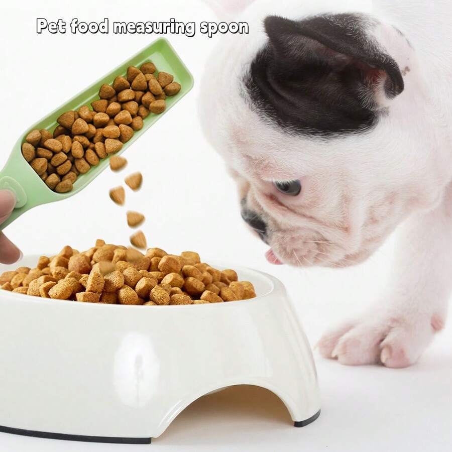 Small Pet Food Scoop With Clip, Cat/Dog Food Measuring Spoon