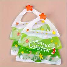 20 pezzi/40 pezzi Sacchetti per spuntino a forma di albero di Natale con cerniera - Adatti per caramelle, cioccolato, biscotti e torrone - Confezioni regalo per feste sigillate - Confezioni regalo per spuntino natalizi per regali e eventi festivi